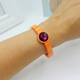 Enamel Charm Women's Bracelet Bangle Crystal Stone Elastic Rope