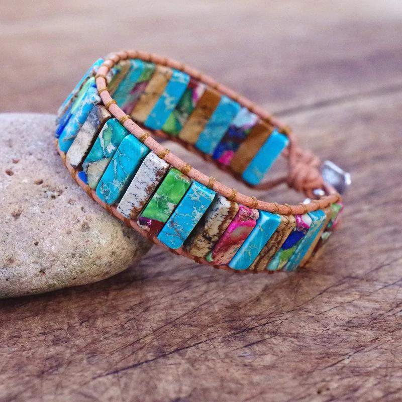 Natural Stone Yoga Chakra Bracelet Wrap Jewelry Men Women