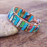 Natural Stone Yoga Chakra Bracelet Wrap Jewelry Men Women