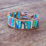 Natural Stone Yoga Chakra Bracelet Wrap Jewelry Men Women