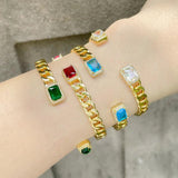 Green Stone Snake Cuff Bracelet Jewelry