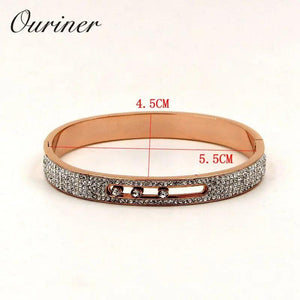 Crystal Stone Turnable Bangles for Women