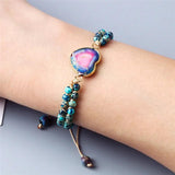 Boho Yoga Bracelet Heart Shape Charm Wrap Beads Bracelets&Bangles