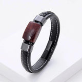 Square Tiger Eye Bracelet Stainless Steel Magnetic Buckle Natural Stone Jewelry