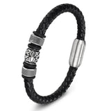 Punk Bracelet with Stainless Steel Magnet Buckle for Men