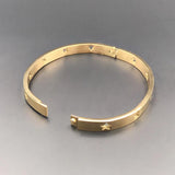 Stainless Steel Hollow Out Star Bangle Plating Jewelry Love Bracelet for Women