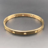 Stainless Steel Hollow Out Star Bangle Plating Jewelry Love Bracelet for Women