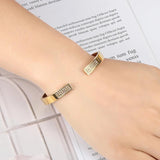 Lock Shape bracelet Round Crystal Bracelets & Bangles Stainless Steel Bracelets