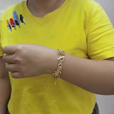 Stainless Steel Charm Bracelet with Pendants for Women Girls