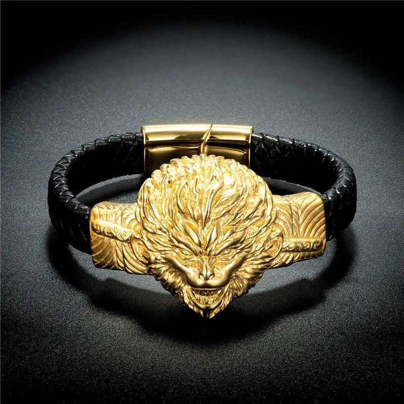 Men's Leather Bracelet Punk Rock Jewelry