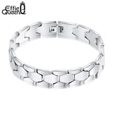 Men Stainless Steel Cross Bracelet 16mm Wide Wristband IB07