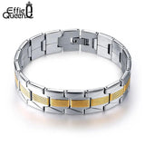 Men Stainless Steel Cross Bracelet 16mm Wide Wristband IB07