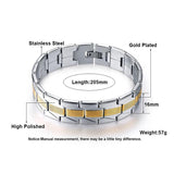 Men Stainless Steel Cross Bracelet 16mm Wide Wristband IB07