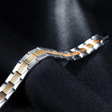 Men Stainless Steel Cross Bracelet 16mm Wide Wristband IB07