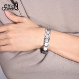 Men Stainless Steel Cross Bracelet 16mm Wide Wristband IB07