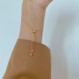 Peri'sbox Shell Sliding Adjustable Bracelet Mother of Pearl Thin Chain