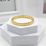 DIY Enamel Macaron Women's Bracelet Bohemian Elastic Bangle