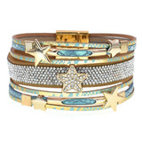 Bohemia Leather Bracelet with Star Charm