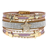 Bohemia Leather Bracelet with Star Charm