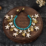 Boho Style Starfish Bracelet Hand-woven Beach Bangle