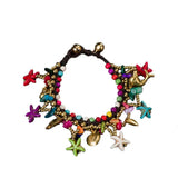 Boho Style Starfish Bracelet Hand-woven Beach Bangle