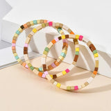 Rainbow Tile Bracelet Colorful Beads Bracelets for Women Jewelry