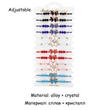 12pcs Unicorn Butterfly Charms Braided Bracelet Colorful Bead Anklet