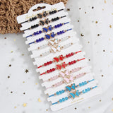 12pcs Unicorn Butterfly Charms Braided Bracelet Colorful Bead Anklet