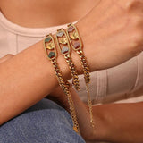 Heart Plate Cuban Chain Bracelets for Women