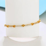 24K Heart Bracelet for Woman Gift Wedding Christmas Birthday