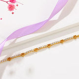 24K Heart Bracelet for Woman Gift Wedding Christmas Birthday