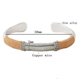 Copper Wire Bangles for Women - Open Folk-Custom Hand Bracelets