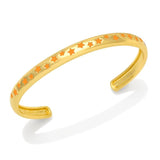 Y2K Enamel Star Cuff Bracelet Copper Bangle