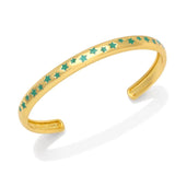Y2K Enamel Star Cuff Bracelet Copper Bangle