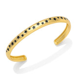 Y2K Enamel Star Cuff Bracelet Copper Bangle