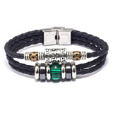 Men's Natural Stone Bracelet Homme Leather Chain Bracelet