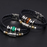 Men's Natural Stone Bracelet Homme Leather Chain Bracelet