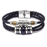 Men's Natural Stone Bracelet Homme Leather Chain Bracelet