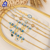 Stainless Steel Elephant Evil Eye Bracelet for Women Girls Men