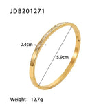 Youthway Stainless Steel CZ Bangle 18K Cuff Bracelet Gift