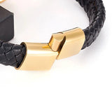 Men's Punk Stainless Steel Leather Bracelet