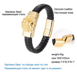 Men's Punk Stainless Steel Leather Bracelet