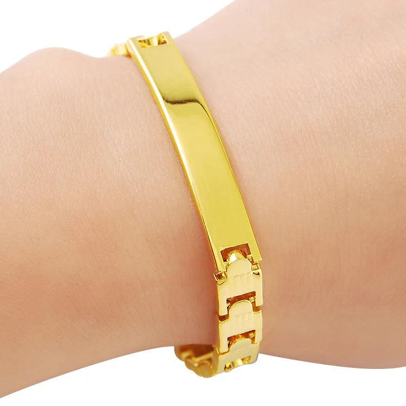 24K Yellow Bracelet 4MM Light Plated for Women & Men
