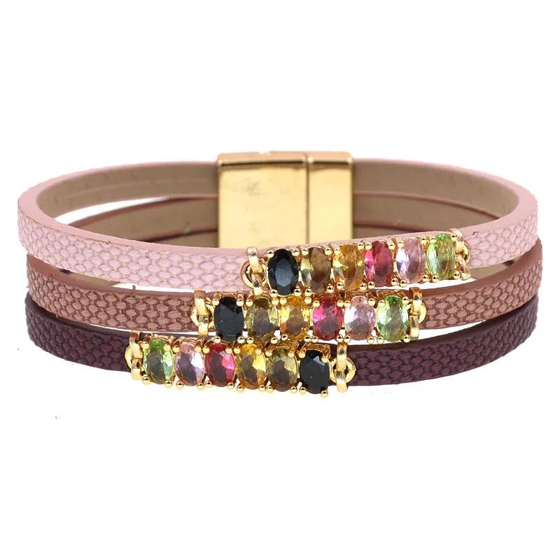 Colorful Glass Bracelets for Women Charm Bracelets Female Jewelry