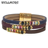Colorful Glass Bracelets for Women Charm Bracelets Female Jewelry