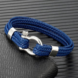 Double-layer Leather Bracelet Stainless Steel Clasp
