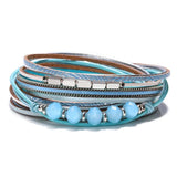 Tree Of Life Leather Bracelet For Women Layer Winding Freshwater Pearl Bracelet