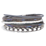 Tree Of Life Leather Bracelet For Women Layer Winding Freshwater Pearl Bracelet