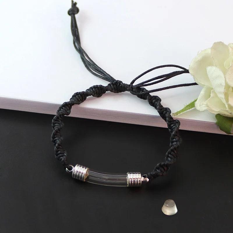 3PCS Glass Vial Bracelet Name On Rice Jewelry Charm Bracelets