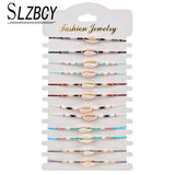 Adjustable Rope Bracelets Shell Beach Jewelry Set Summer Gift